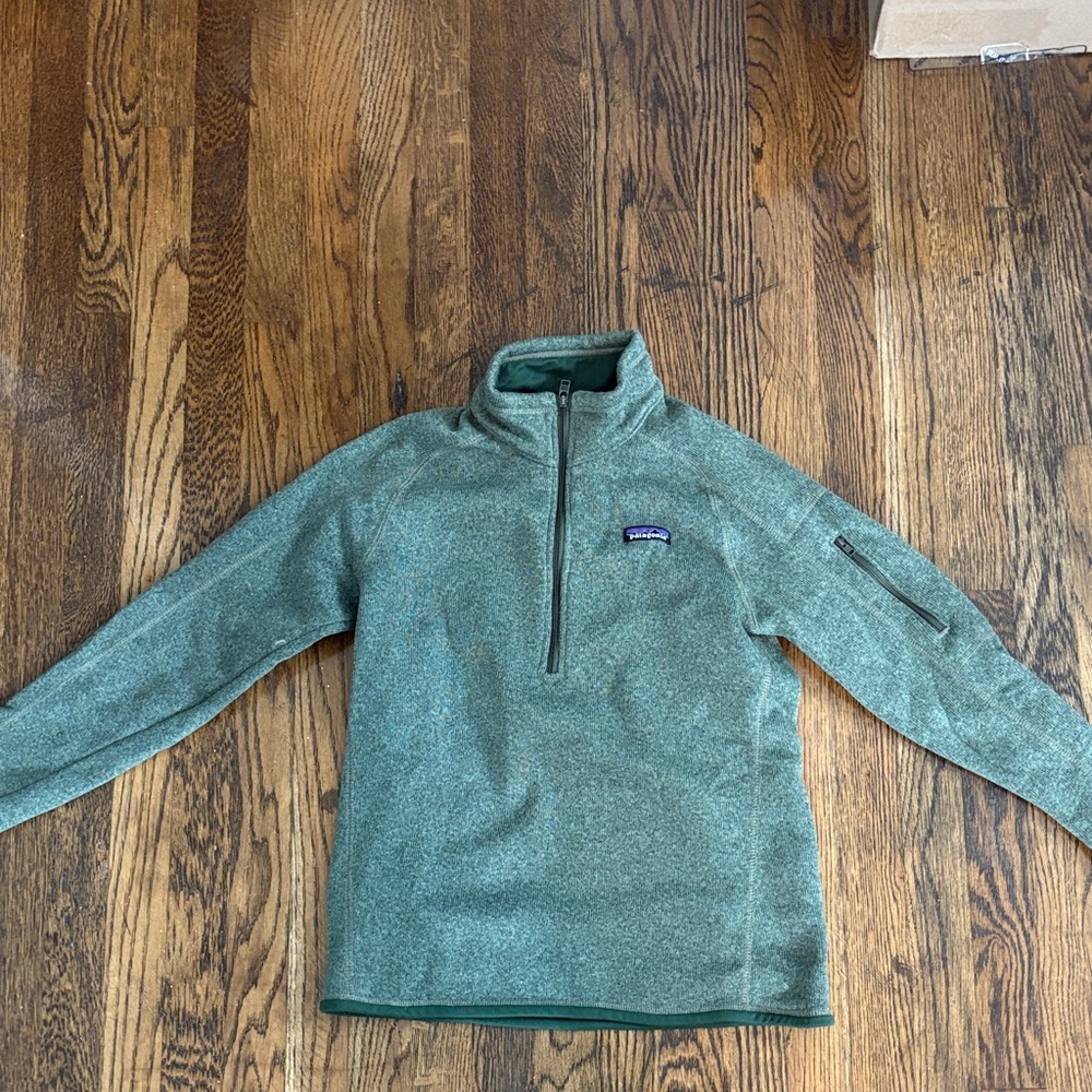 Patagonia Green Quarter-Zip Fleece Pullover